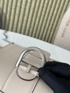 Delvaux Brillant Mini Leather Bag Off White
