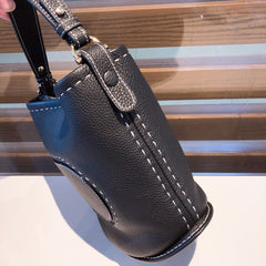 Delvaux Pin Mini Bucket Black