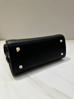 Delvaux Tempête MM Black Ferragens Prata