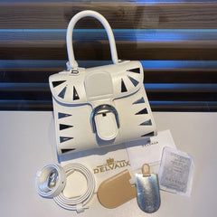 Delvaux Brillant Mini Studs White