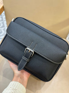 Coach Warner Crossbody Pebble Leather Black