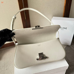 Medium Celine Lola Bag White