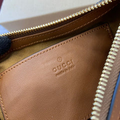 Gucci GG Emblem Small Shoulder Bag Brown