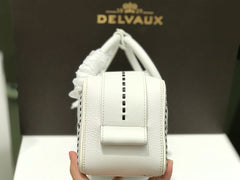 Delvaux Cool Box White Costura Contrastante
