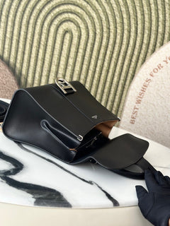 Delvaux Brillant Mini Leather Bag Black Ferragens Prata