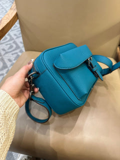Coach Warner Crossbody Pebble Leather Turquoise Blue
