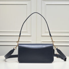 Coach Morgan Signature Shoulder Bag Azul Navy Ferragens Douradas