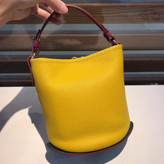 Delvaux Pin Mini Bucket Yellow