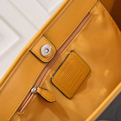 Coach City Tote Varsity Signature Canvas Brown / Yellow