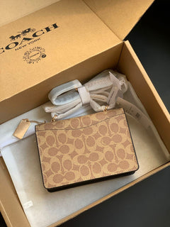 Coach Mini Klare Crossbody Bag Khaki/Preto Ferragens Douradas