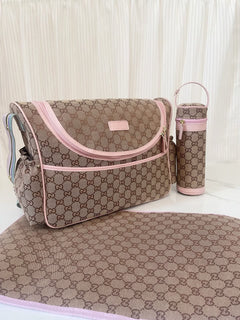 Gucci GG Canvas Diaper Bag rosa