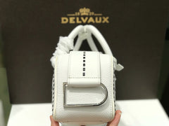 Delvaux Cool Box White Costura Contrastante