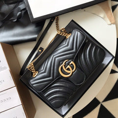 Gucci GG Marmont Small Matelasse Bag Black.