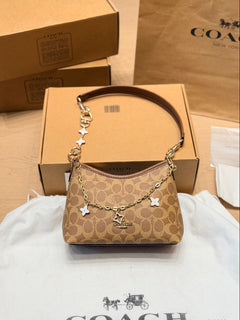 Coach Laurel Midnight Charm Shoulder Bag Brown