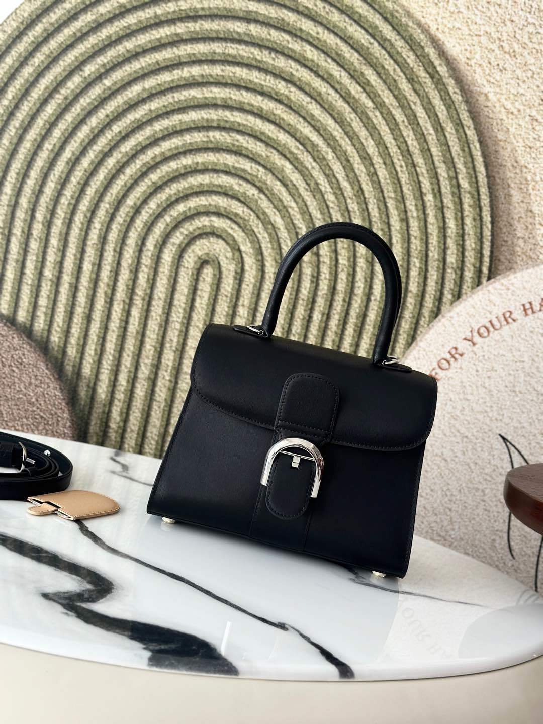 Delvaux Brillant Mini Leather Bag Black Ferragens Prata