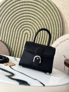 Delvaux Brillant Mini Leather Bag Black Ferragens Prata