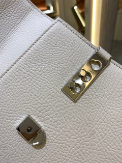 Delvaux Tempête MM Off White Ferragens Prata