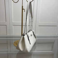 Coach Asher Shoulder Bag Shiny Crinkle Leather White