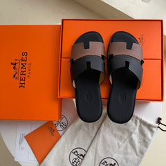Hermes Izmir black brown Sandal.