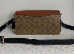 Coach Morgan Signature Shoulder Bag Marrom Caramelo