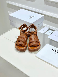 CELINE CLEA TRIOMPHE GLADIATOR ANDALIA IN CALF LEATHER - VEGETABLE TANNING (Pronta Entrega)