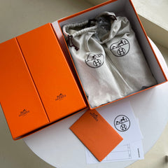 Hermes Izmir black brown Sandal.
