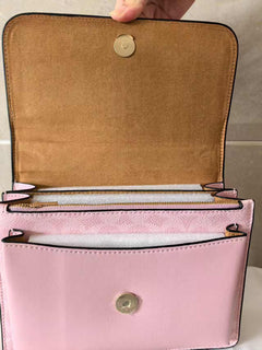 Coach Mini Klare Crossbody Bag Pink Ferragens Douradas
