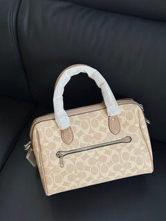 Coach Rowan Satchel Khaki Chalk