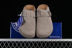 Birkenstock Boston Soft Footbed Suede Taupe
