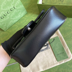 Gucci GG Marmont Matelasse Super Mini Bag Black.