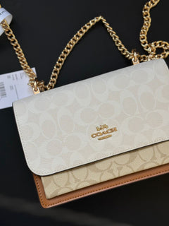 Coach Mini Klare Crossbody Bag Off White Ferragens Douradas
