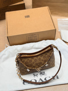 Coach Laurel Midnight Charm Shoulder Bag Brown