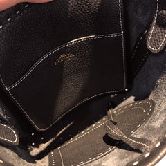Delvaux Pin Mini Bucket Black