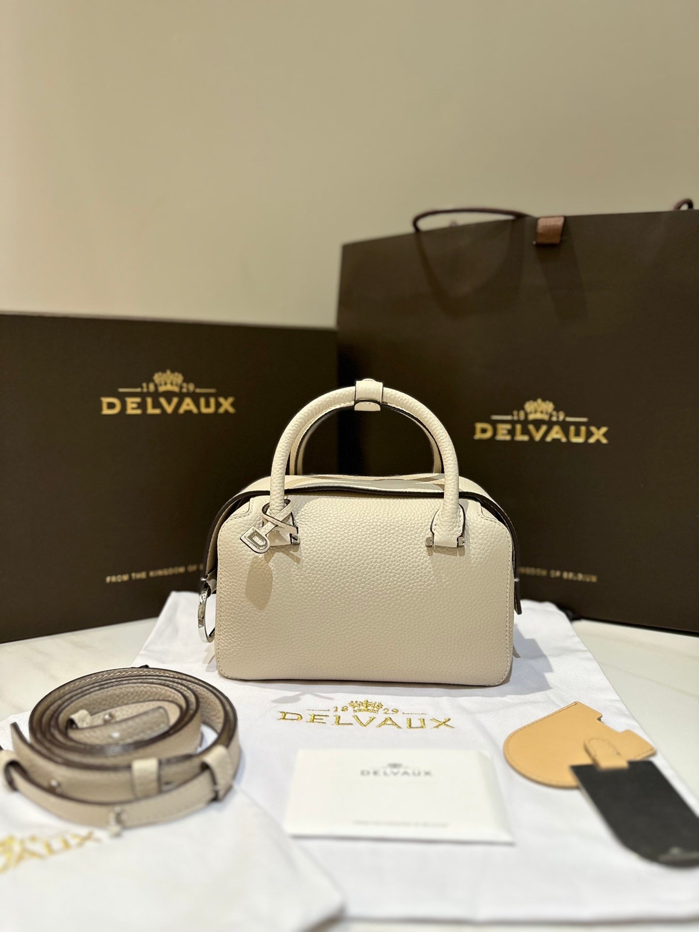 Delvaux Cool Box Mini Bohème Off-White