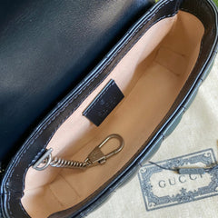 Gucci GG Marmont Matelasse Super Mini Bag Black.