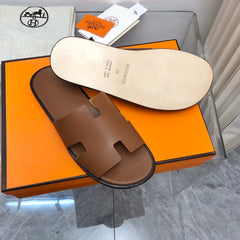 Hermes Izmir Sandal Gold Smooth Calfskin Leather.
