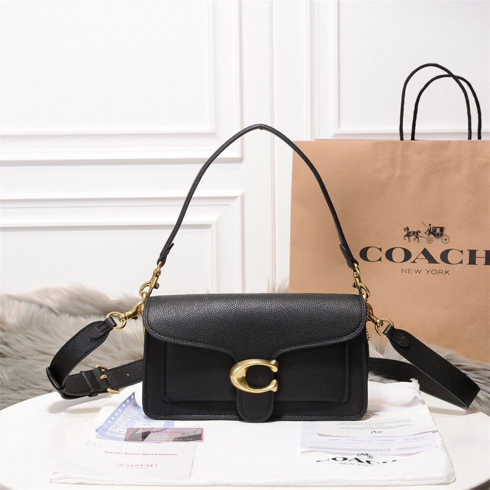 Coach Tabby 26 Black Ferragens Douradas