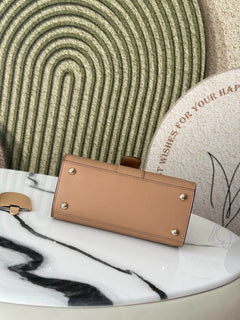 Delvaux Brillant Mini Leather Bag Beje Ferragens Prata