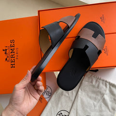 Hermes Izmir black brown Sandal.