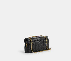 Coach Tabby 26 Matelassê  Black Ferragens Douradas.