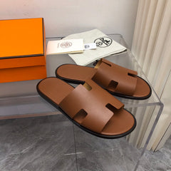 Hermes Izmir Sandal Gold Smooth Calfskin Leather.