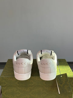 Gucci Screener Light Grey Leather
