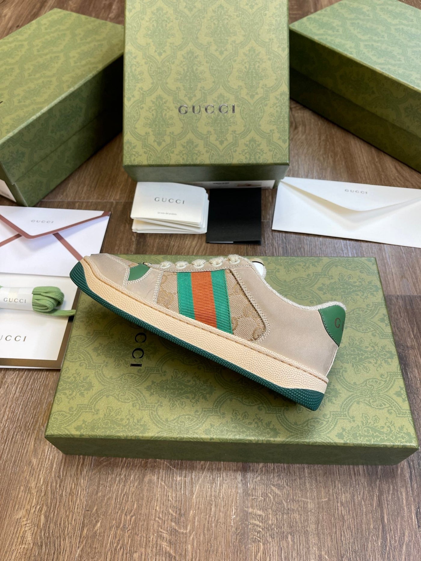 Gucci Screener GG Canvas Distressed