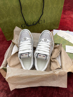 Gucci Screener GG Metallic Leather.