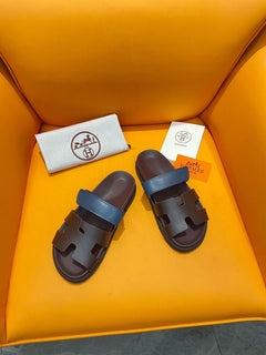 Hermes Chypre Sandal Marron Mahogany / Marine