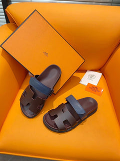 Hermes Chypre Sandal Marron Mahogany / Marine