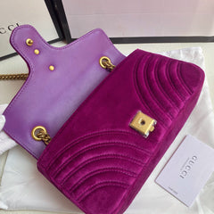 Gucci GG Marmont Fuchsia Velvet