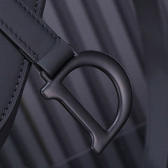 Bolsa Saddle Oblique Embroidery Black