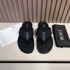 Sandália Jacquard Dior Oblique Black