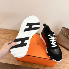 Hermes Air Mesh Suede Black.